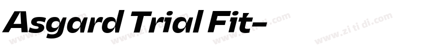 Asgard Trial Fit字体转换